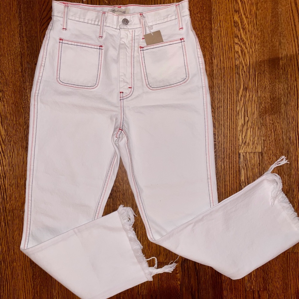 Madewell vintage Collection white Rigid Demi-Boot jeans